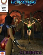 Mystic girl with wings adores punishing her slaves in awesome 3d adult
