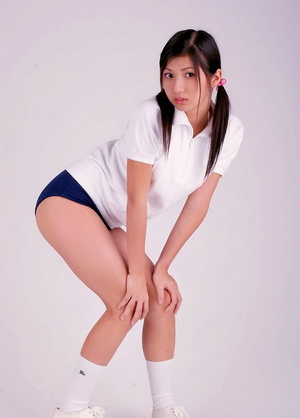 Lovely Japanese school girl takes off her uniform to pose in her lingerie - Picture 11