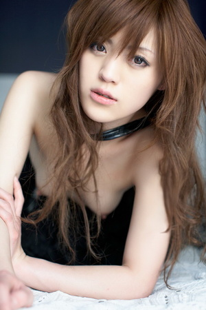 Hot Japanese girl loves posing in sexy clothes topless - Picture 12