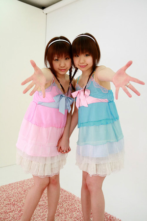 Lovely Asian twins love change images and take part in explicit photo sessions - Picture 3