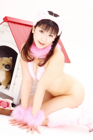 Pretty Asian girl poses in Santa's uniform on camera - XXXonXXX - Pic 5