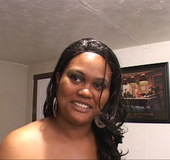 Chubby ebony slut gets naked preparing for hot fucking