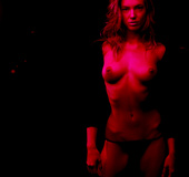 19 yo German model posing in red light nude