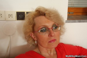 Lewd blonde bitch in glasses blackmailin - Picture 2
