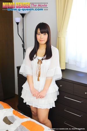 Sexy Japanese teen takes off her white dress to pose nude - Picture 2