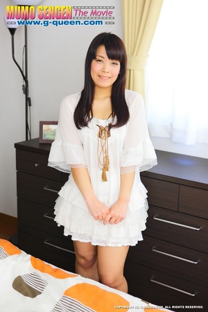 Sexy Japanese teen takes off her white dress to pose nude - Picture 3