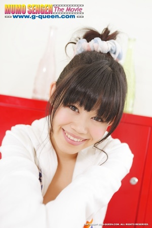 Ponytailed Japanese teen gal in jumper gets naked - Picture 16