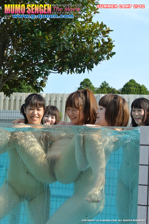 Naughty Asian school girls enjoys their time naked in the pool - XXXonXXX - Pic 19