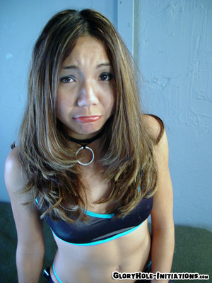 Hot Asian in crotchless panties poses pu - XXX Dessert - Picture 1