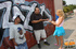 Blond MILF dicked in ghetto house.