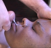 Ebony got ass fucked then facially cum creamed