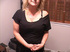 mature blond takes off