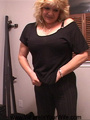 Mature blond takes off trousers and - Picture 2