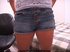 Hot looking mama in hot shorts showing off her seductiveness and chains