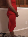 Black mama in red shows her - Picture 1