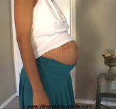 Pregnant sexy ebony takes big white cock in mouth and enjoys hard asshole