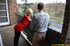 A sexy blond preferred an erotic blowjob smoke a cigarette