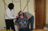 Young lad's hard dick was given an erotic handjob by four naughty hot