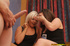 Stunned with a stiff dick, two naughty kinky ladies gave it a handjob