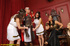 A slave's dick being played by the naughty queen and her kinky maidens