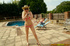steaming hot pool handjob