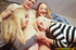 Three gorgeous hot ladies playfully caressed a hard stiff dick
