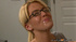 Nerdy blond doing a nasty cocksucking job