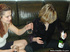 Sexy blond and redhead lesbians drinking and get so horny that they can't