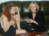 Sexy blond and redhead lesbians drinking and get so horny that they can't