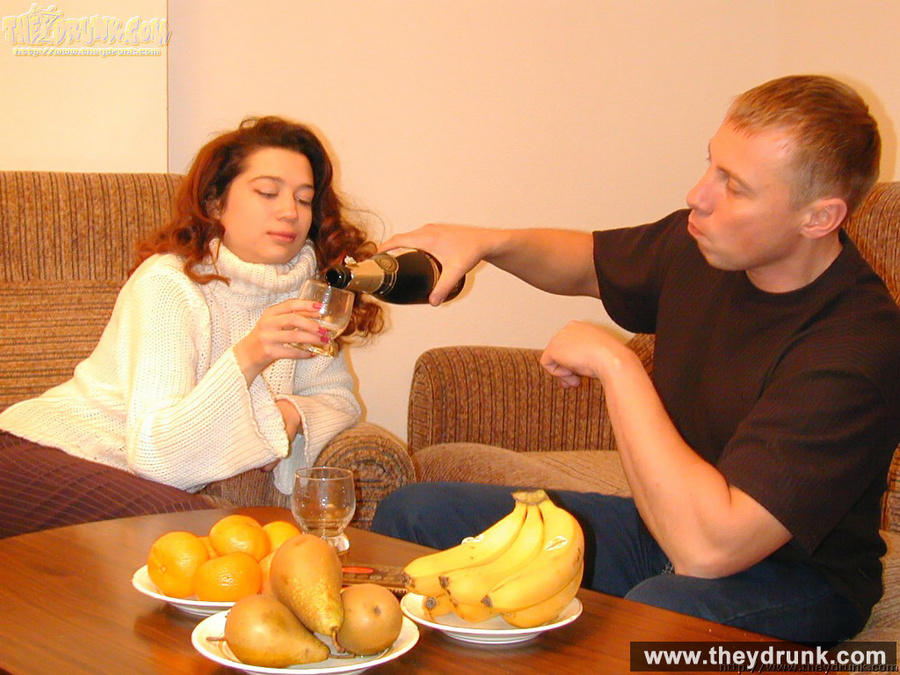 Young sexy redhead wife stripping and posing in front of her husband - XXXonXXX - Pic 1