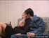 Tattooed tipsy brunette pampered by her boy