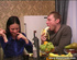 Flirty relaxed brunette eats banana then gets a big cock in her mouth