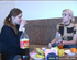 When the drink is enough these two young cute teens posing and playing