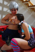 Horny mother wants to taste her girly girl so they have fun by licking