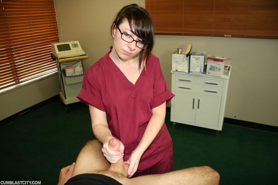 Cumslut nurse surprised by massive cumshot after wanking throbbing dick - XXXonXXX - Pic 6