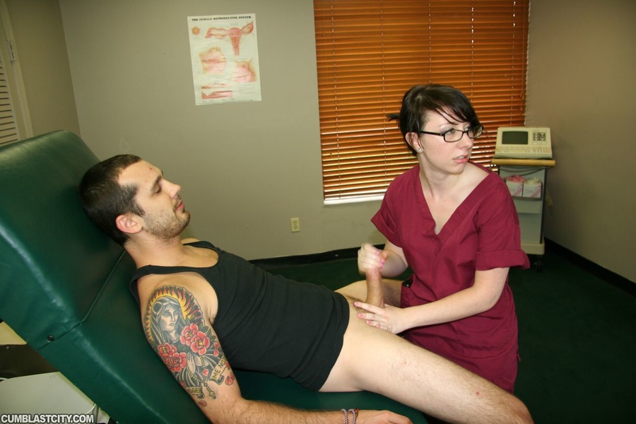 Cumslut nurse surprised by massive cumshot after wanking throbbing dick - XXXonXXX - Pic 7