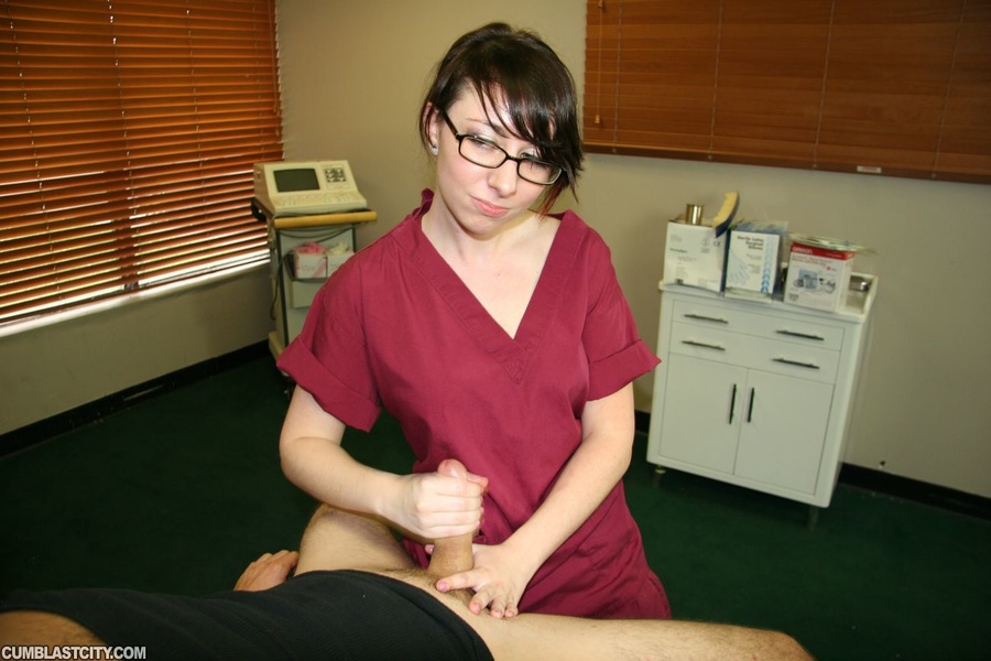 Cumslut nurse surprised by massive cumshot after wanking throbbing dick - XXXonXXX - Pic 8