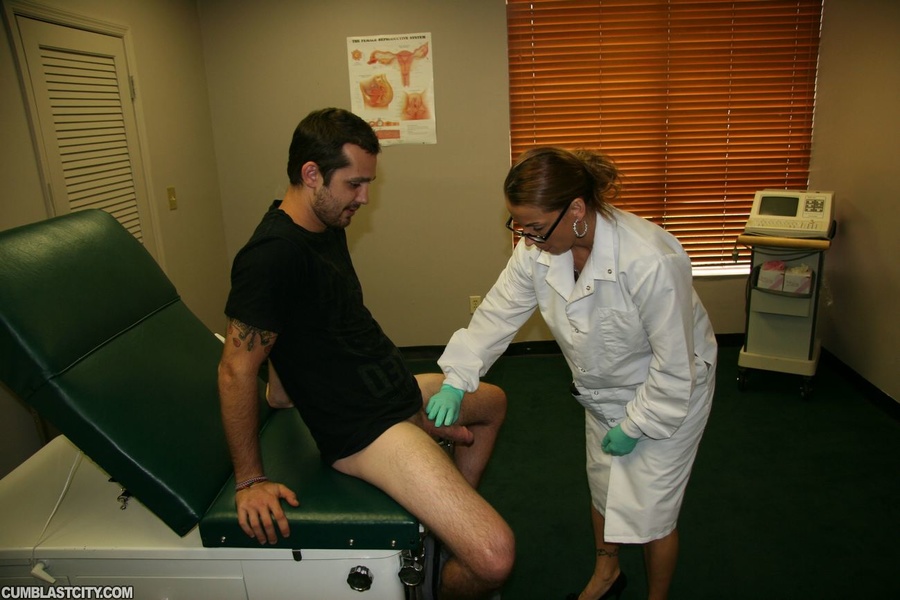 Throbbing dick spurts horny doctor with a monster cumshot - XXXonXXX - Pic 1