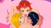 Awesome young toon cuties Clover, Alexandra and Samantha blowing one lucky
