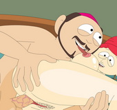 Toon guy Gerald Broflovski plowing his busty wife Sheila in their bedroom.