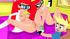 Horny toon guy Johnny Test finger fucking two redhead petite twins Susan