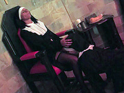 Bad naughty nuns switch from prayers to hot lesbo action and pussy licking