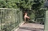 Nature lover bold pink hair lady goes nude outdoors right on the streets