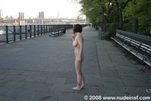 Sexy nude girls having fun outdoors under the sun in city streets - Picture 5