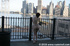 Sexy nude girls having fun outdoors under the sun in city streets