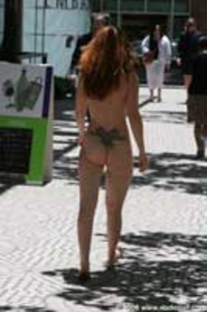 Cute naughty babes with tattoo walking amidst the public showing their sexy booty - XXXonXXX - Pic 9
