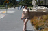 Smiling hot chicks happy to walk outdoors in the city showing their natural