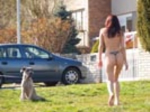 Hot sexy chicks looking seductive nude in public makes even a dog stop to stare - Picture 7