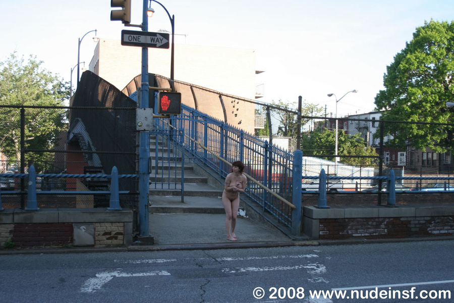 Sweet chick with attractive tits go nude in their skin in public - XXXonXXX - Pic 3