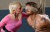 pink dress blond female
